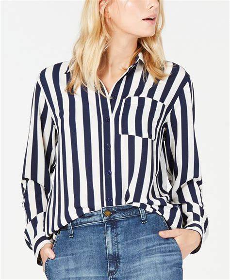 womens michael kors shirts|michael kors striped top.